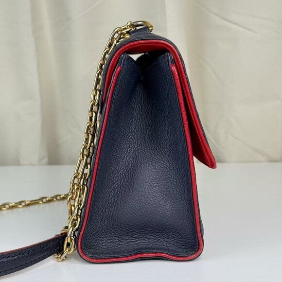 Louis Vuitton Empreinte Crossbody Bag Navy Blue with Red Trim & Gold Hardware - Picture 4 of 8